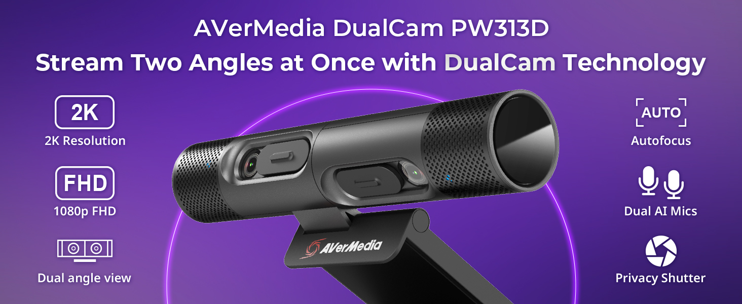 Amazon.com: AVerMedia PW313D DualCam 2K Document Camera for